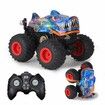 RC Car Toy Remote Control Shark Stunt Monster Truck 2.4GHz Offroad Vehicle with Light Sound All Terrain Indoor Outdoor Toys for Kids Color Blue