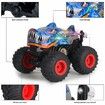 RC Car Toy Remote Control Shark Stunt Monster Truck 2.4GHz Offroad Vehicle with Light Sound All Terrain Indoor Outdoor Toys for Kids Color Blue