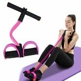 Multifunction Tension Rope,6-Tube Elastic Yoga Pedal Puller Resistance Band,Natural Latex Tension Rope Fitness Equipment