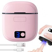 Electric Nail Clipper, USB Rechargeable Automatic Trimmer for Seniors and Kids, 3 Speed Levels, Pink