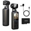 4K Body Camera with External Microphone Mini Cam 270 Rotation Outdoor Sport Bike Travel Police Law Enforcement Christmas Gift 128G SDcard INCLUDE