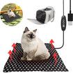 USB Heating Warmer Pad Bed for Cat, Small Dog and Pet, Safe 5V2A Power Bank Battery Operated for Indoor and Outdoor Use, 37 X 47 X 2 cm, Black