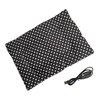 USB Heating Warmer Pad Bed for Cat, Small Dog and Pet, Safe 5V2A Power Bank Battery Operated for Indoor and Outdoor Use, 37 X 47 X 2 cm, Black