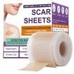 Silicone Scar Sheets 4 x 150cm, Silicone Scar Tape For Surgical, C-Section, Tummy Tuck, Keloid Scars, Keloid Bump Removal