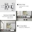 Bathroom Mirror Cabinet Medicine Shaving Vanity Shaver Cupboard Toilet Wall Storage Organiser Shelves Furniture with LED Lights Doors Black 90x13x75cm