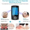 TENS EMS Muscle Stimulator Electric Massager Machine Portable Back Neck Nerve Knee Massage Device Rechargeable Unit 16 Modes Black