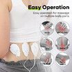 TENS EMS Muscle Stimulator Electric Massager Machine Portable Back Neck Nerve Knee Massage Device Rechargeable Unit 16 Modes Black
