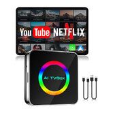 Wireless Carplay Adapter for iPhone with Netflix YouTube Tiktok TF Card, AI Box Carplay Adapter and Android Auto Dongle Easy to Setup