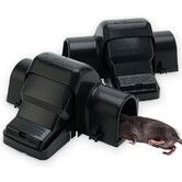 2 Pcs Rat Traps Indoor and Outdoor, Dual Entry Large Rat Trap Outdoor and Indoor for Home, Garden and Restaurant with Safe Hands Free Design