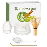Matcha Set With Bowl,Matcha Sifter,Matcha Whisk Holder - The Perfect Matcha Kit for Tea (5PCS)