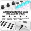 25 Key USB MIDI Keyboard Controller with 16 Backlit Pads,Professional Semi-Weighted Dynamic Bluetooth Keyboard,8 Knobs For Music Production Col White