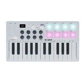 25 Key USB MIDI Keyboard Controller with 8 Backlit Pads,Professional Semi-Weighted Dynamic Bluetooth Keyboard,8 Knobs For Music Production