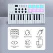 25 Key USB MIDI Keyboard Controller with 8 Backlit Pads,Professional Semi-Weighted Dynamic Bluetooth Keyboard,8 Knobs For Music Production