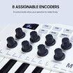 25 Key USB MIDI Keyboard Controller with 8 Backlit Pads,Professional Semi-Weighted Dynamic Bluetooth Keyboard,8 Knobs For Music Production