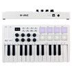 25 Key USB MIDI Keyboard Controller with 8 Backlit Pads,Professional Semi-Weighted Dynamic Bluetooth Keyboard,8 Knobs For Music Production