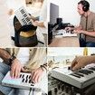 25 Key USB MIDI Keyboard Controller with 8 Backlit Pads,Professional Semi-Weighted Dynamic Bluetooth Keyboard,8 Knobs For Music Production