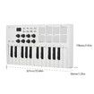 25 Key USB MIDI Keyboard Controller with 8 Backlit Pads,Professional Semi-Weighted Dynamic Bluetooth Keyboard,8 Knobs For Music Production