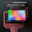 Dual Lens Borescope Camera with Light 1920P HD Endoscope Inspection Camera IP67 Waterproof Scope Cam with 4.3 Inch IPS Screen Flexible Plumbing Snake Cam
