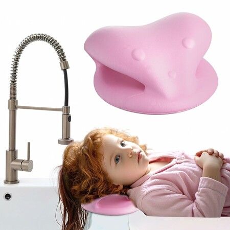 Hair Washing Station for Kids Age 3 Up, in Ergonomic Kid Hair Washing Station, Sink Hair Washing Neck Pillow for Wash Time