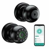 Bluetooth Key Fingerprint Password Lock Remote Unlock Smart Door Lock Home Bedroom Door Handle Keyless   COL Black Door Knob Office Quick Installation
