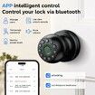 Bluetooth Key Fingerprint Password Lock Remote Unlock Smart Door Lock Home Bedroom Door Handle Keyless   COL Black Door Knob Office Quick Installation