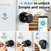 Bluetooth Key Fingerprint Password Lock Remote Unlock Smart Door Lock Home Bedroom Door Handle Keyless   COL Black Door Knob Office Quick Installation