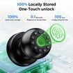 Bluetooth Key Fingerprint Password Lock Remote Unlock Smart Door Lock Home Bedroom Door Handle Keyless   COL Black Door Knob Office Quick Installation