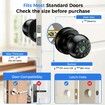 Bluetooth Key Fingerprint Password Lock Remote Unlock Smart Door Lock Home Bedroom Door Handle Keyless   COL Black Door Knob Office Quick Installation