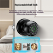 Bluetooth Key Fingerprint Password Lock Remote Unlock Smart Door Lock Home Bedroom Door Handle Keyless   COL Black Door Knob Office Quick Installation