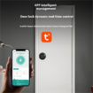 Bluetooth Key Fingerprint Password Lock Remote Unlock Smart Door Lock Home Bedroom Door Handle Keyless   COL Black Door Knob Office Quick Installation