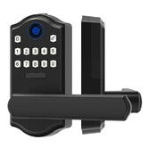 Smart Fingerprint Door Lock Home Bedroom Wooden Door Handle Electronic Password Fingerprint Key Unlock Keyless Door Knob Quick Installation