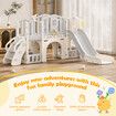 8in1 Kids Slide Set Ladder Steps Indoor Playground Basketball Hoop Activity Centre Play Climber Telescope Ring Toss Game Tunnel Outdoor Toys Playset