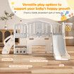 8in1 Kids Slide Set Ladder Steps Indoor Playground Basketball Hoop Activity Centre Play Climber Telescope Ring Toss Game Tunnel Outdoor Toys Playset