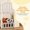 8in1 Kids Slide Set Ladder Steps Indoor Playground Basketball Hoop Activity Centre Play Climber Telescope Ring Toss Game Tunnel Outdoor Toys Playset