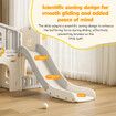 8in1 Kids Slide Set Ladder Steps Indoor Playground Basketball Hoop Activity Centre Play Climber Telescope Ring Toss Game Tunnel Outdoor Toys Playset