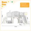 8in1 Kids Slide Set Ladder Steps Indoor Playground Basketball Hoop Activity Centre Play Climber Telescope Ring Toss Game Tunnel Outdoor Toys Playset