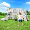 8in1 Kids Slide Set Ladder Steps Indoor Playground Basketball Hoop Activity Centre Play Climber Telescope Ring Toss Game Tunnel Outdoor Toys Playset