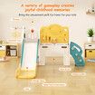 7in1 Kids Slide Set Ladder Steps Basketball Hoop Playground Activity Centre Play Climber Telescope Ring Toss Game Tunnel Indoor Outdoor Toys Playset