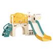 7in1 Kids Slide Set Ladder Steps Basketball Hoop Playground Activity Centre Play Climber Telescope Ring Toss Game Tunnel Indoor Outdoor Toys Playset