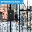 Metal Donation Cash Box Collection Safe Suggestion Box with Lock Wall Mounted Mailbox Delivery Ballot Container, 14.5 x 7.5 x 26 cm, Black