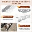 2 Pack Expandable Stainless Steel Stove Counter Gap Covers,Retractable to Fill the Gap Between Stove and Countertop Color Silver