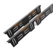 2 Pack Expandable Stainless Steel Stove Counter Gap Covers,Retractable to Fill the Gap Between Stove and Countertop Color Black