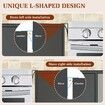 2 Pack Expandable Stainless Steel Stove Counter Gap Covers,Retractable to Fill the Gap Between Stove and Countertop Color Black