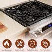 2 Pack Expandable Stainless Steel Stove Counter Gap Covers,Retractable to Fill the Gap Between Stove and Countertop Color Black