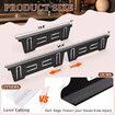 2 Pack Expandable Stainless Steel Stove Counter Gap Covers,Retractable to Fill the Gap Between Stove and Countertop Color Black