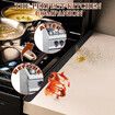 2 Pack Expandable Stainless Steel Stove Counter Gap Covers,Retractable to Fill the Gap Between Stove and Countertop Color Black