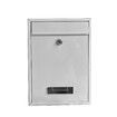 Wall Mount Mailbox, Locking Large Mailbox with Key Lock, Safe Key Drop Box, Steel Cash Drop Box for Home Office School, 22 x 8 x 32 cm , White