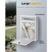 Wall Mount Mailbox, Locking Large Mailbox with Key Lock, Safe Key Drop Box, Steel Cash Drop Box for Home Office School, 22 x 8 x 32 cm , White