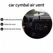 Car Drum Cymbal Air Vent,Fun Music Gadget,Easy Install on Dashboards Vents,Crisp Metallic Sound Quirky Gift for Road Trips Music Lovers Gold
