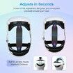 Head Strap with Battery Pack Extend 8H Playtime, Fast Charging VR Accessories,Adjustable Elite Strap Replacement Accessories for Quest 3s,Quest 3